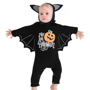 2Pcs/Set Unisex Black Bat Baby Costume Girls Boys My 1St Halloween Outfit Cotton 3-6M 6-9M 9-12M 12-18M