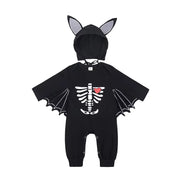 2Pcs/Set Unisex Black Bat Baby Costume Girls Boys My 1St Halloween Outfit Cotton 3-6M 6-9M 9-12M 12-18M