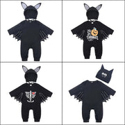 2Pcs/Set Unisex Black Bat Baby Costume Girls Boys My 1St Halloween Outfit Cotton 3-6M 6-9M 9-12M 12-18M