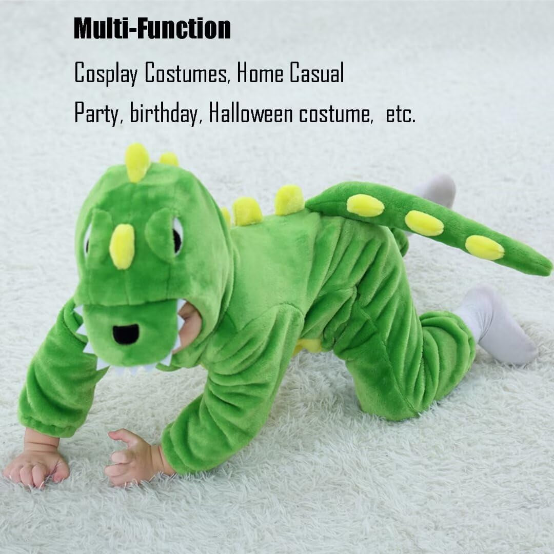 Halloween Baby Green Dinosaur Costumes Toddler Outfit Infants Cosplay Romper 1-60 Months