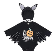 2Pcs/Set Unisex Black Bat Baby Costume Girls Boys My 1St Halloween Outfit Cotton 3-6M 6-9M 9-12M 12-18M